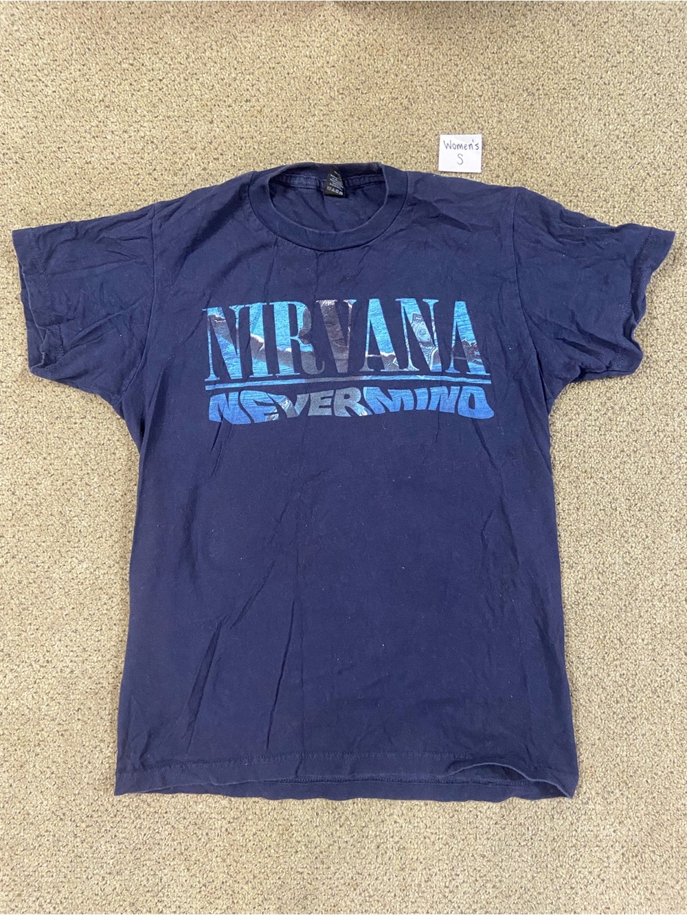 Navy Blue Nirvana 'Nevermind' Short Sleeve Tee